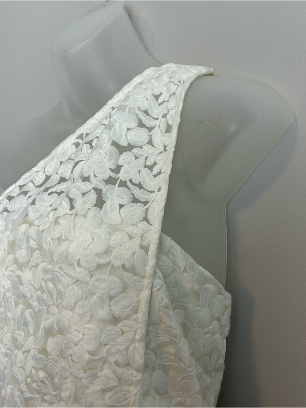 Reiss NWT Sophia One Shoulder White Lace Midi Dress Size 6 - Picture 9 of 16